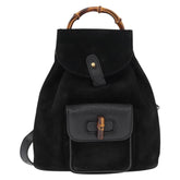 Gucci Vintage Bamboo Backpack Suede