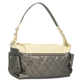 Chanel Biarritz Hobo Quilted Coated Canvas