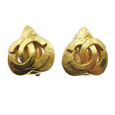 Chanel CC logo heart Gold-plated