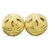 Chanel CC Button Clip-On Earrings Metal