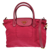 Prada Convertible Flap Tote Tessuto and Saffiano Leather
