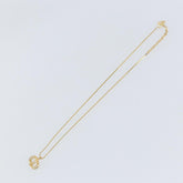 Christian Dior CD Pendant Necklace Metal and Crystals