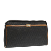 Christian Dior Vintage Honeycomb Zip Pouch Coated Canvas