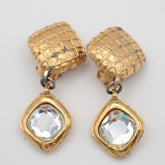 Chanel CC Rhombus Clip-On Earrings Metal