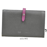 Celine Bifold Flat Wallet Leather