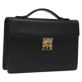 Versace Lock Flap Briefcase Leather