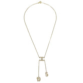 Chanel CC No.5 Pendant Necklace Metal with Crystals