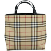 Burberry Top Handle Tote Nova Check Canvas