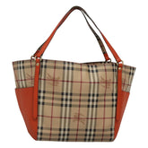 Burberry Canterbury Panels Tote Haymarket Coated Canvas and Leather