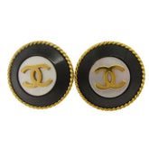 Chanel CC Round Earrings Metal