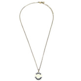 Chanel Vintage CC Pendent Necklace Plated Metal
