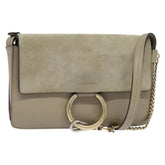 Chloe Faye Shoulder Bag Leather and Suede