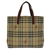 Burberry Top Handle Tote Haymarket Coated Canvas