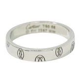 Cartier C de Cartier Happy Birthday Band Ring 18K White Gold