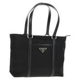 Prada Front Pocket Zip Tote Tessuto with Leather