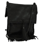 Prada Fringe Flap Crossbody Bag Leather