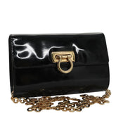 Salvatore Ferragamo Gancini Box Crossbody Bag Patent leather