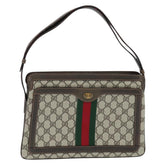 Gucci Ophidia Zip Shoulder Bag GG Coated Canvas