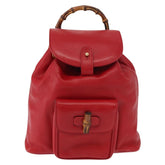 Gucci Vintage Bamboo Backpack Leather
