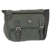 Prada Double Buckle Flap Messenger Bag Tessuto