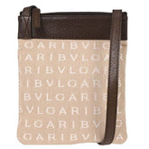 Bvlgari Logomania Shoulder Bag Canvas with Leather