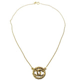 Chanel CC Round Pendant Necklace Metal