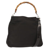 Gucci Vintage Bamboo Shoulder Bag Nylon