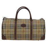 Burberry Convertible Weekend Duffle Bag Haymarket Coated Canvas