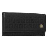 Fendi FF Flap Wallet Zucca Canvas with Embossed Leather