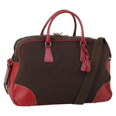 Prada Bowler Bag Canvas with Leather