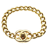 Chanel Vintage CC Turnlock Chain Bracelet Metal
