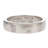 Cartier C de Cartier Happy Birthday Band Ring 18K White Gold