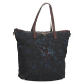 Prada Convertible Tote Printed Tessuto with Saffiano
