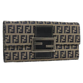 Fendi FF Continental Wallet Canvas