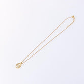 Christian Dior CD Pendant Necklace Gold-plated
