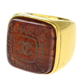 Chanel Vintage Square CC Ring Resin