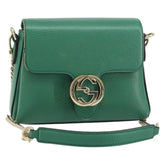 Gucci Interlocking Chain Crossbody Bag Leather