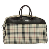 Burberry Vintage Zip Around Duffle Bag House Check Canvas