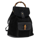 Gucci Vintage Bamboo Backpack Suede