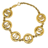 Chanel CC Cutout Round Bracelet Metal