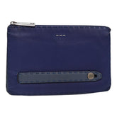 Fendi Selleria Zip Clutch Leather