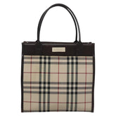 Burberry Nova Check Tote Canvas and Leather