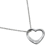 Tiffany & Co. Elsa Peretti Open Heart Pendant Necklace silver