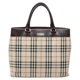 Burberry Nova Check Tote Canvas and Leather