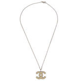 Chanel CC Logo Pendant Necklace Metal