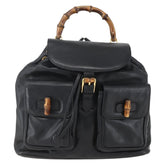 Gucci Vintage Bamboo Backpack Leather