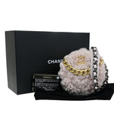 Chanel 19 Round Clutch with Chain Quilted Shearling