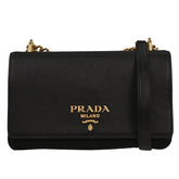 Prada Chain Flap Crossbody Bag Saffiano Leather