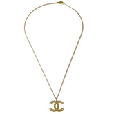 Chanel CC Pendant Necklace Metal