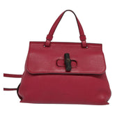 Gucci Bamboo Daily Top Handle Bag Leather